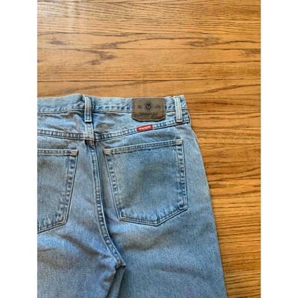 VTG 90s Cowboy Western Wrangler Straight Leg Light Wash 32 32 Mens Blue 96501sl - Picture 7 of 9